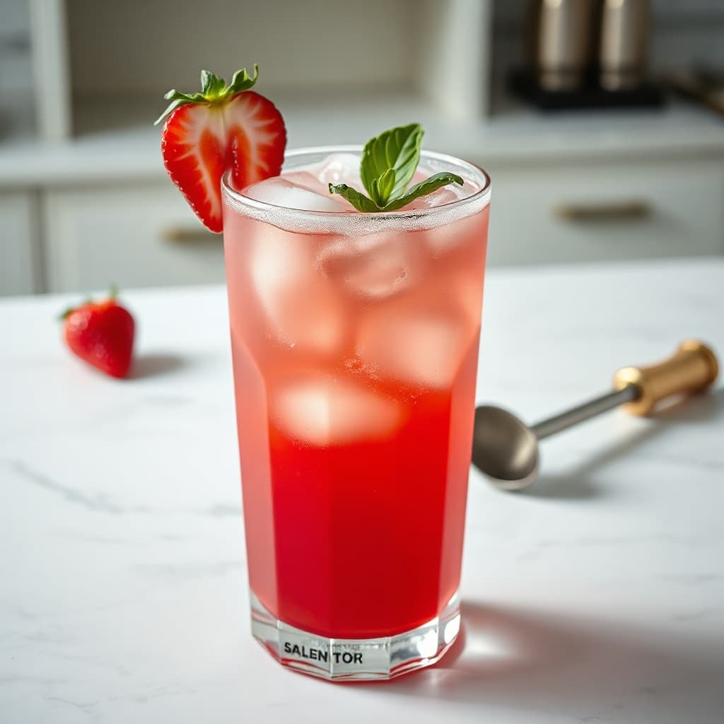 Strawberry Basil Shrub